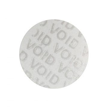  Priehľadná VOID samolepka s nereziduálnym lepidlom 30mm kruh