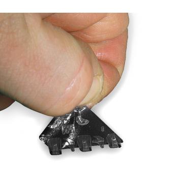 Nereziduální čierna štvorcová VOID samolepka s vysokou priľnavosťou 20x20mm