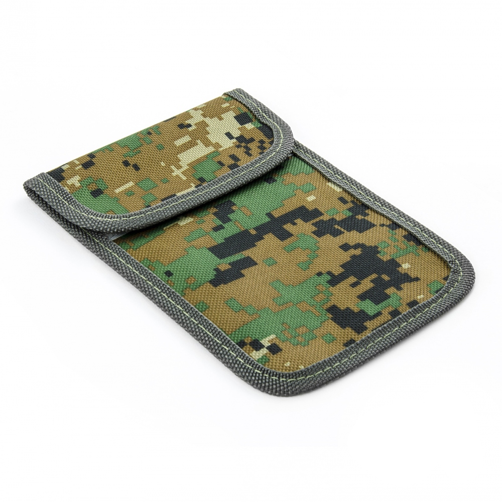 Tieniace puzdro na telefón k ochrane proti odpočúvaniu a lokalizácii - vojenský motív