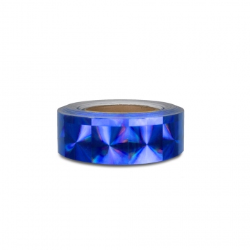Hologramová samolepiaca páska motív 4 štvorce - šírka 5cm  modrá