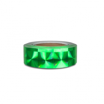 Hologramová samolepiaca páska motív 4 štvorce - šírka 5cm - zelená