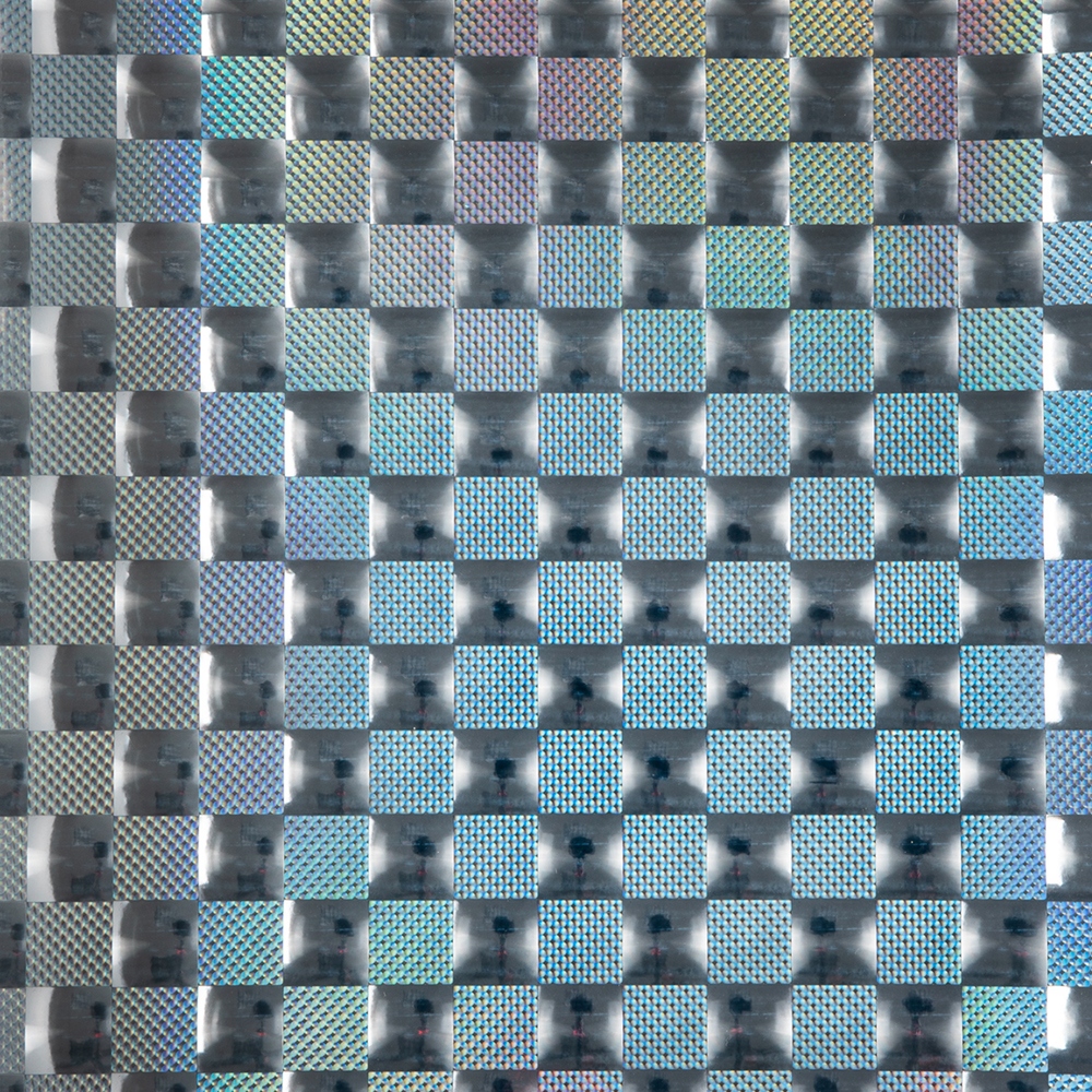 Univerzálna hologramová samolepiaca fólia na metre motív - štvorcové šošovky