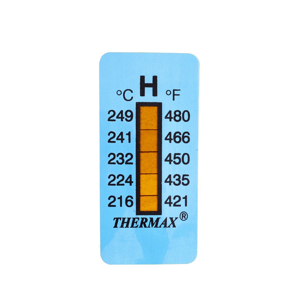 Samolepiaci teplomer / indikačný prúžok nereverzibilný 216-249 °C