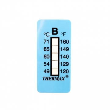 Samolepiaci teplomer / indikačný prúžok nereverzibilný 49-71 °C
