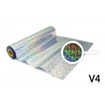 Fólia pre Hot Stamping - V4 hologramová strieborná vzor kockovaný