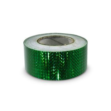 Hologramová samolepiaca páska 50mm, motív zelené štvorčeky