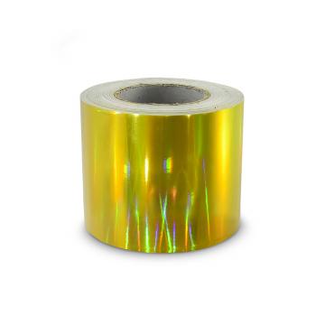 Hologramová samolepiaca páska 100mm, zlatá zrkadlová