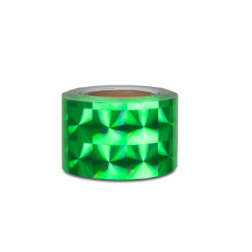 Hologramová samolepiaca páska motív 4 štvorce - šírka 10cm - zelená
