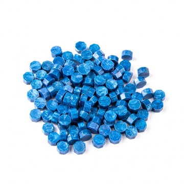 Pečatný vosk modrý metalický - granulovaný 30g - Typ 21