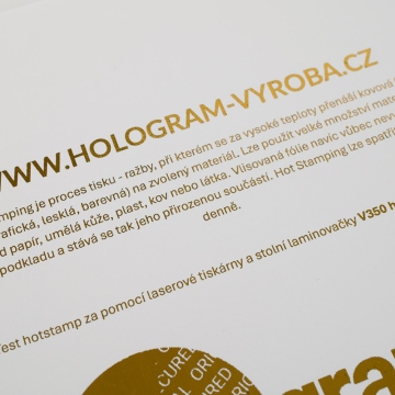 Fólia na hotstamping - zlatá