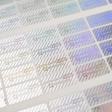 Hologramová záručná pečať 20x10mm záruka neplatná
