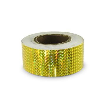 Hologramová samolepiaca páska 50mm, motív zlaté štvorčeky