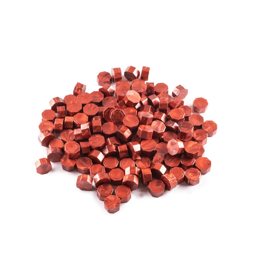 Pečatný vosk červeno hnedý metalický - granulovaný 30g - Typ 3