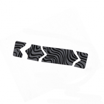 Stieracia samolepka matne šedá 40mm x 10mm - motív zebra obdĺžnik