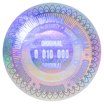 Pár certifikačných holografických očíslovaných plomb s UV ochranným prvkom