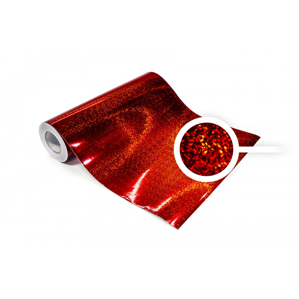 Univerzálna hologramová samolepiaca fólia na metre - kolieska červené