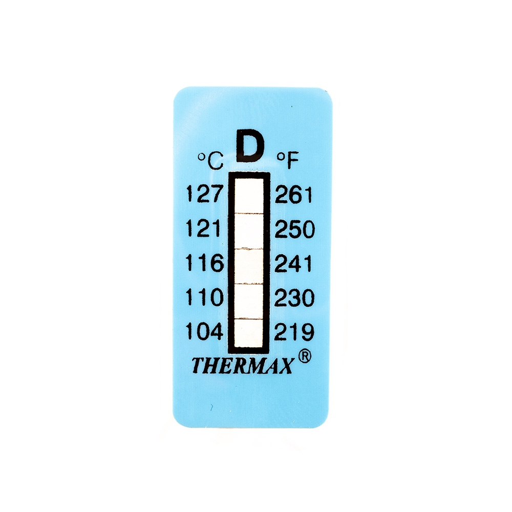 Samolepiaci teplomer / indikačný prúžok nereverzibilný  104-127°C