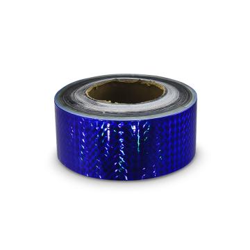 Hologramová samolepiaca páska 50mm, motív modré štvorčeky